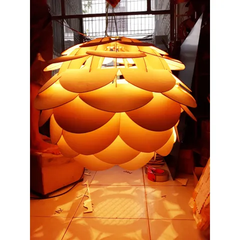 Đèn gỗ hoa hồng - 1 mét