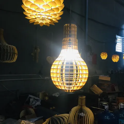 Đèn gỗ đèn quả bóng đèn edison