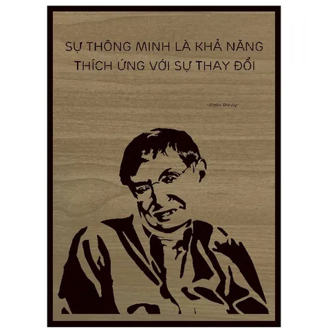 Tranh gỗ câu nói Stephen Hawking