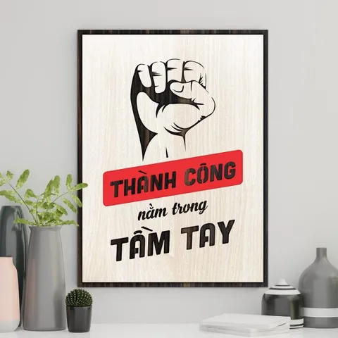 Tranh gỗ decor truyền cảm hứng