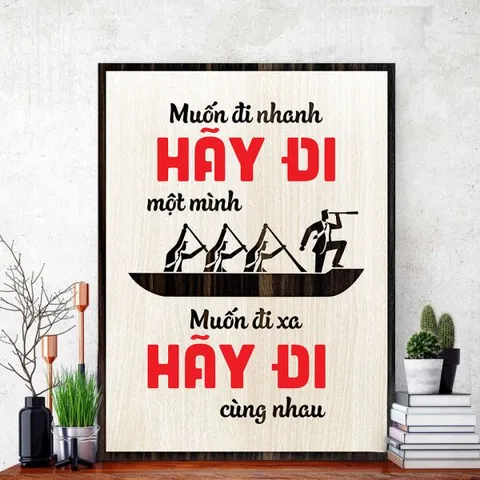 Tranh gỗ decor truyền cảm hứng 