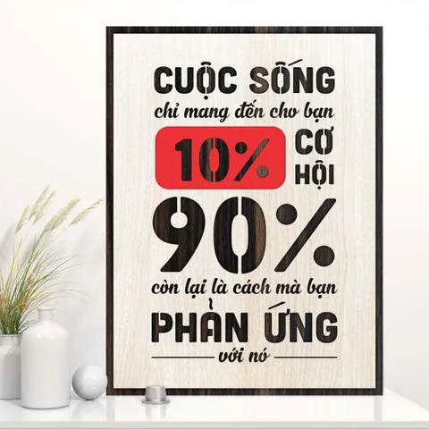 Tranh gỗ decor truyền cảm hứng 
