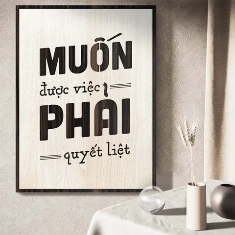 Tranh gỗ decor truyền cảm hứng 