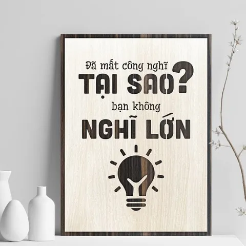 Tranh gỗ decor truyền cảm hứng 