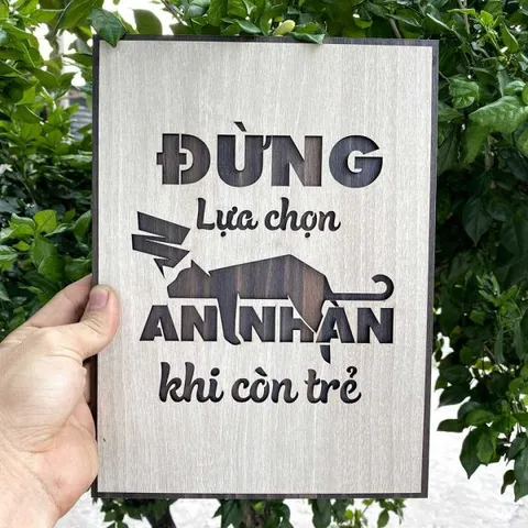 Tranh gỗ decor truyền cảm hứng 
