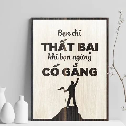Tranh gỗ decor truyền cảm hứng 