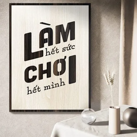 Tranh gỗ decor truyền cảm hứng 