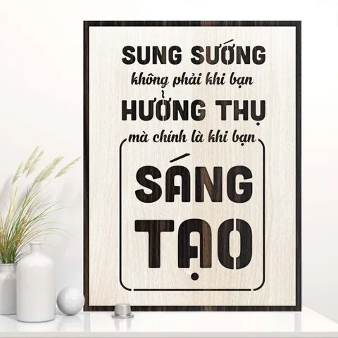 Tranh gỗ decor truyền cảm hứng 
