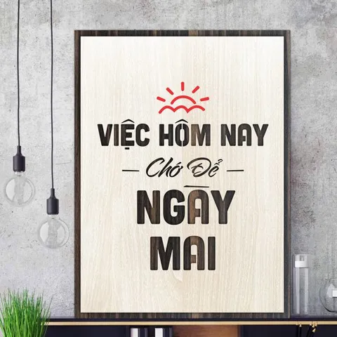 Tranh gỗ decor truyền cảm hứng 