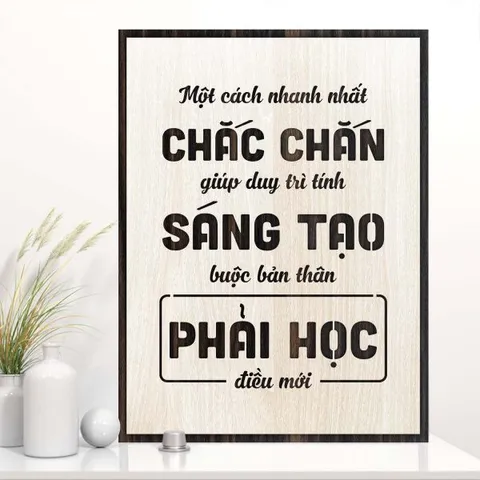 Tranh gỗ decor truyền cảm hứng 