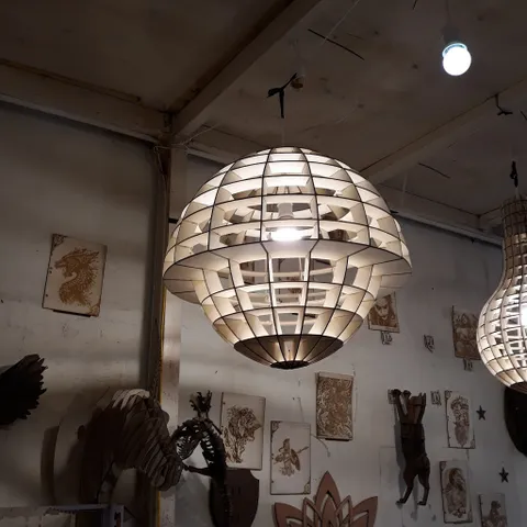 đèn gỗ hình địa cầu trái đất