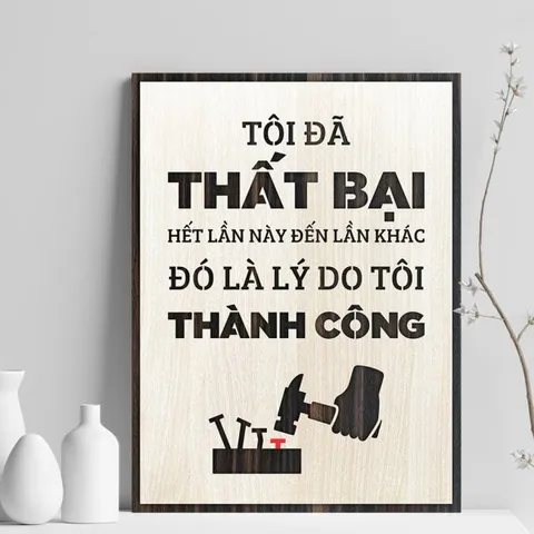 Tranh gỗ decor truyền cảm hứng 