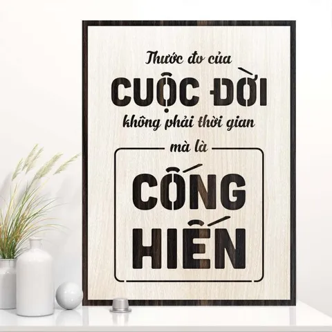 Tranh gỗ decor truyền cảm hứng 