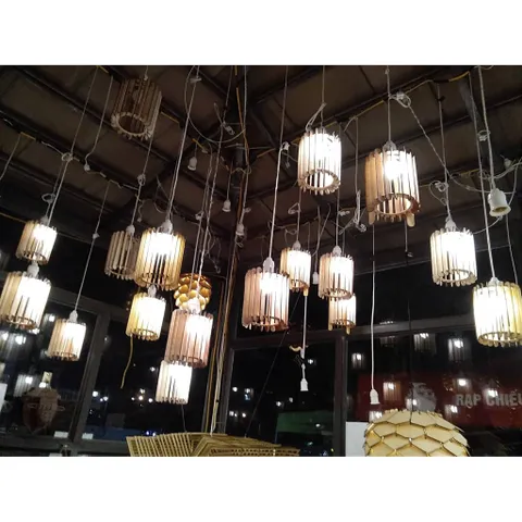 Đèn gỗ DIY trang trí x 50 quả