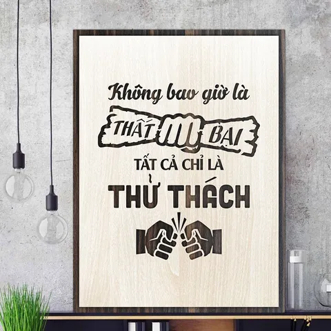 Tranh gỗ decor truyền cảm hứng 