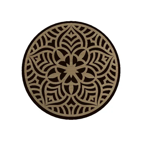 Tranh gỗ mandala, Tranh Gỗ 3D Mandala Chữ Om treo tường cho phòng thờ, phòng thiền, yoga, quán chay... MDL04