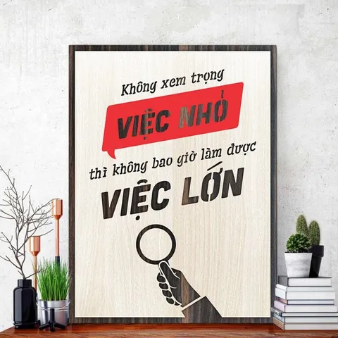 Tranh gỗ 3d trang trí truyền động lực handmade 