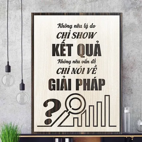 Tranh gỗ 3d trang trí truyền động lực handmade 