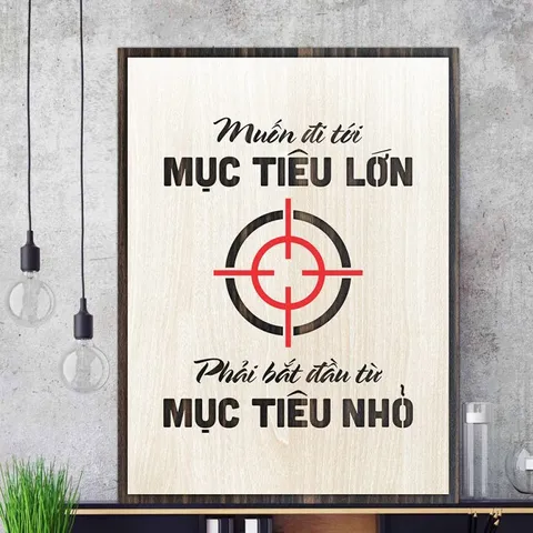 Tranh gỗ 3d trang trí truyền động lực 