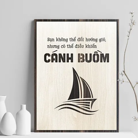 Tranh gỗ 3d trang trí truyền động lực handmade 