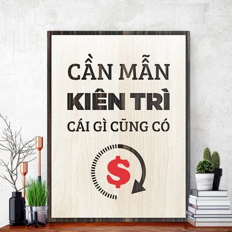 Tranh gỗ 3d trang trí truyền động lực handmade 