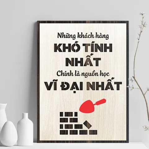 Tranh gỗ 3d trang trí truyền động lực handmade 