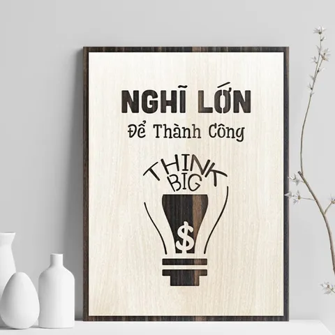 Tranh gỗ 3d trang trí truyền động lực handmade 