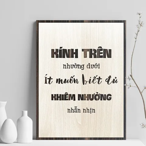Tranh gỗ 3d trang trí truyền động lực handmade 