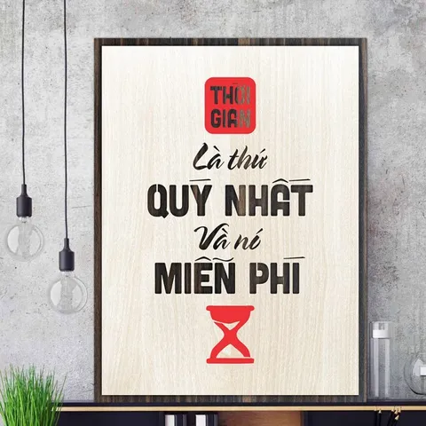 Tranh gỗ 3d trang trí truyền động lực handmade 