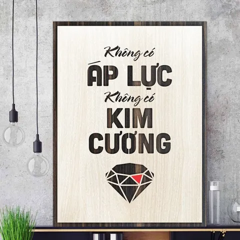 Tranh gỗ 3d trang trí truyền động lực handmade 