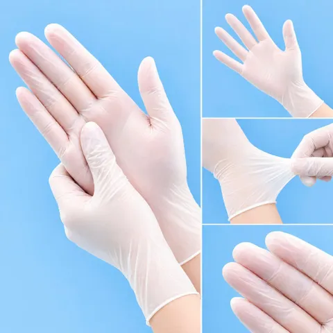 Găng tay cao su không bột VINYL siêu dẻo , dai thích hợp dùng cho chế biến thực phẩm , spa , massage.. 1 hộp 100 chiếc