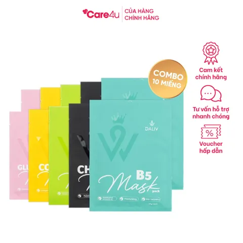 Combo 10 Mặt Nạ Dưỡng Ẩm Daliv Hàn Quốc - Mặt Nạ Collagen