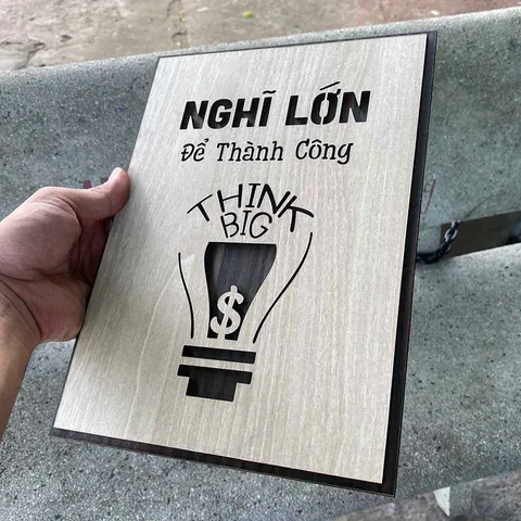 Tranh gỗ 3D cắt lớp – Nghĩ lớn để thành công, một thông điệp mạnh mẽ nhắc nhở rằng mọi thành tựu vĩ đại đều bắt đầu từ