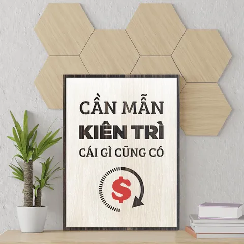 Tranh gỗ 3D cắt lớp – Cần mẫn, Kiên trì, Cái gì cũng cól,à một thông điệp ngắn gọn nhưng đầy sức nặng, dành cho những ai