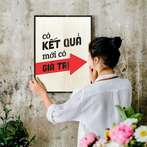 Tranh gỗ 3D cắt lớp – Có kết quả mới có giá trị,là lời nhắc mạnh mẽ dành cho những người làm việc với tư duy thực tế và
