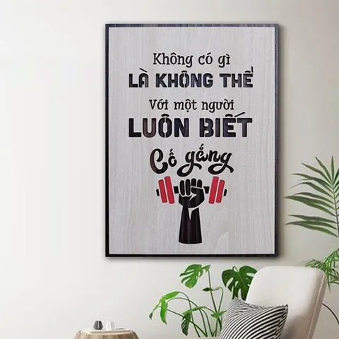 Tranh gỗ 3D cắt lớp – Không có gì là không thể với một người luôn biết cố gắng,một lời nhắc nhở đầy cảm hứng rằng sự