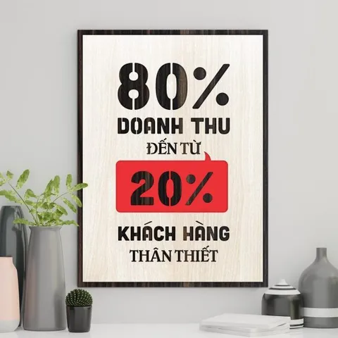 Tranh gỗ 3D cắt lớp,80% doanh thu đến từ 20% khách hàng thân thiết,một câu nói kinh điển trong kinh doanh được thể hiện