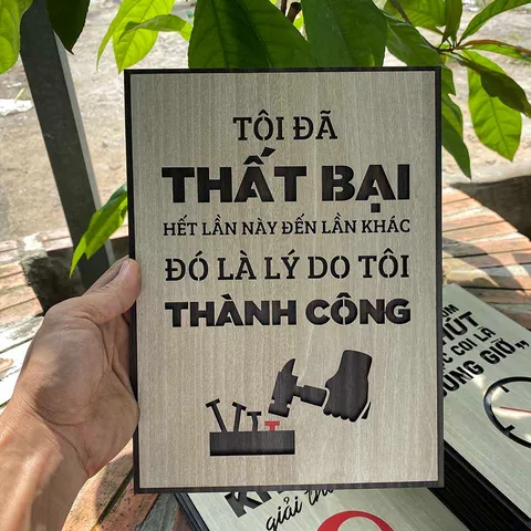 Tranh gỗ 3D cắt lớp – Tôi đã thất bại hết lần này đến lần khác, đó là lý do tôi thành công  “Tôi đã thất bại hết lần này