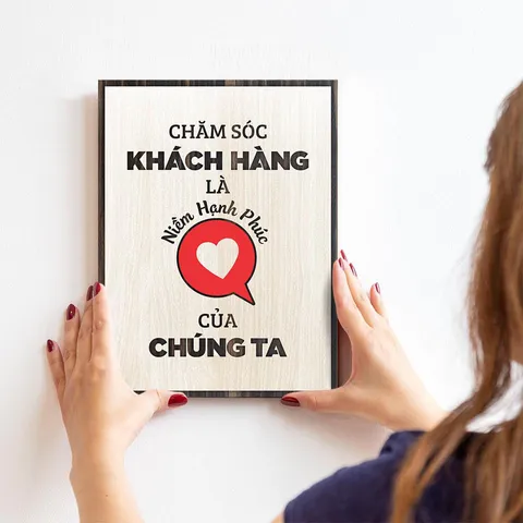 Tranh gỗ 3D cắt lớp – Chăm sóc khách hàng là niềm hạnh phúc của chúng ta,ó là tinh thần cốt lõi của dịch vụ chuyên