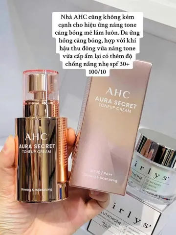 Kem Dưỡng Trắng Da AHC Aura Secret Tone Up Cream 50ml - Dưỡng Ẩm, Cải Thiện Màu Da, Phù Hợp Mọi Loại Da, Xuất Xứ Hàn Quốc 833818
