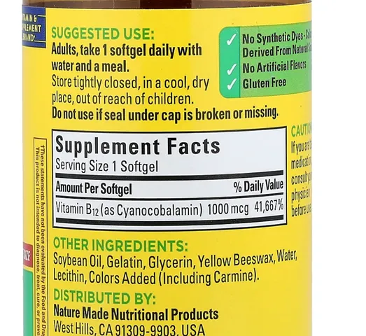 Nature Made Vitamin B12 1000mcg – 150 viên