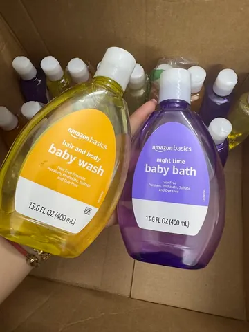 Sữa tắm gội cho bé-Amazon Basics Baby Wash Hair and Body 400ml – ko cay mắt