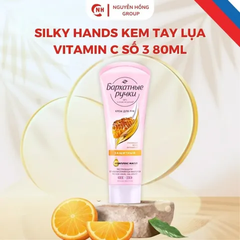 Kem tay lụa Silky Hands vitamin C số 3 80ml nhập khẩu Nga dịu nhẹ bảo vệ làn da