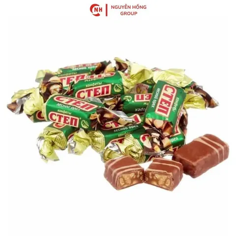 Kẹo socola cten xanh nhân hạt phỉ nhập khẩu Nga snack chocolate thơm ngon ăn vặt