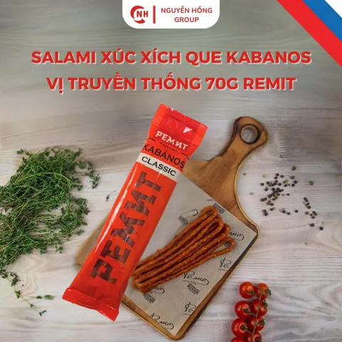 Xúc xích xông khói, Salami que Kabanos chính hãng gói 70g - Nguyễn Hồng Official
