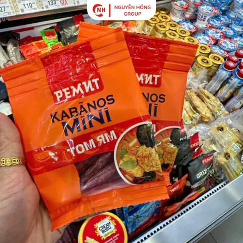 Salami kabanos mini 25g vị tomyum ăn vặt thơm ngon thức ăn