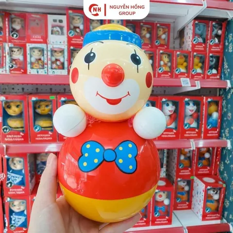 Lật đật nhựa chú hề đội mũ 220mm Kotovski nhập khẩu Nga đồ chơi trẻ em sưu tầm