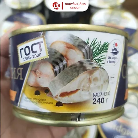 Cá thu tự nhiên ngân dầu 240g Glavproduct nhập khẩu Nga thơm ngon thức ăn