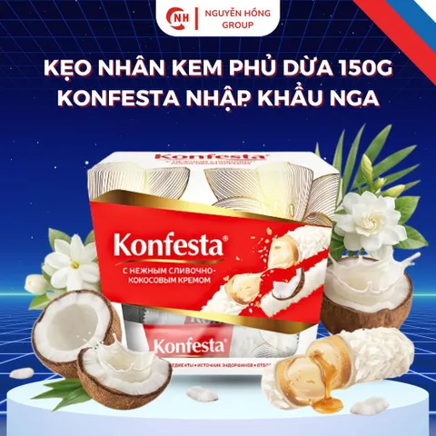 Kẹo nhân kem phủ dừa 150g Konfesta Nhập Khẩu Nga