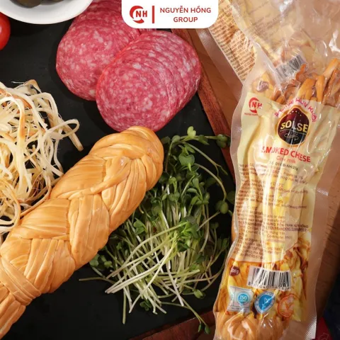 Combo 5 phô mai dây 200g xé sợi hun khói vị mặn Solse Nga snack food ăn vặt cheese